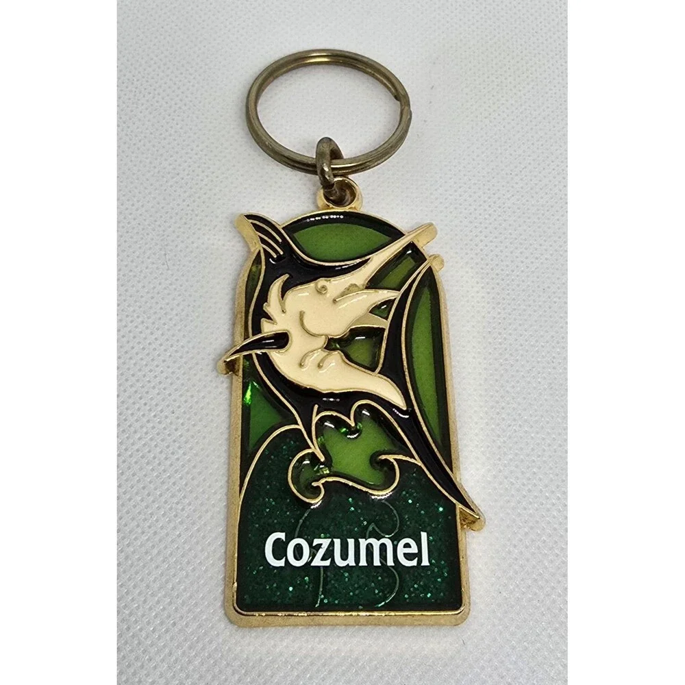 Cozumel Marlin Fish Keychain Souvenir Mexico Travel Key Ring 04